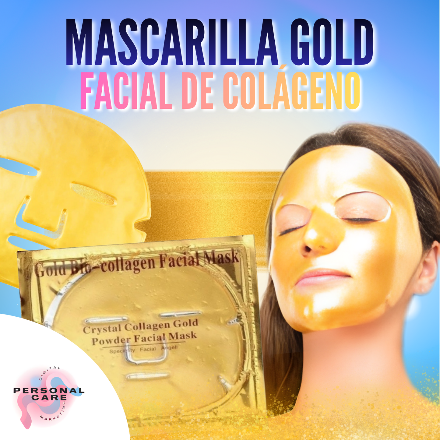 MASCARILLA GOLD - FACIAL DE COLAGENO