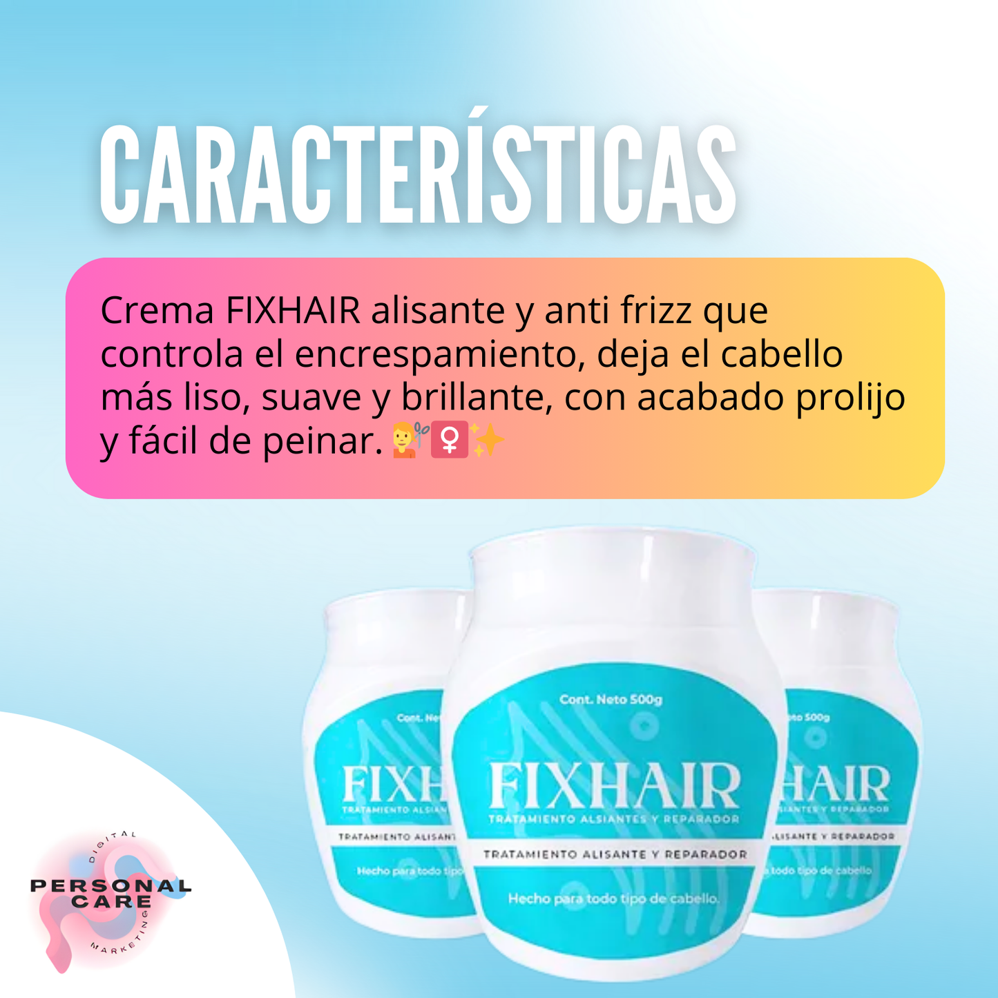 FIXHAIR CREMA ALISANTE Y ANTI FRIZZ