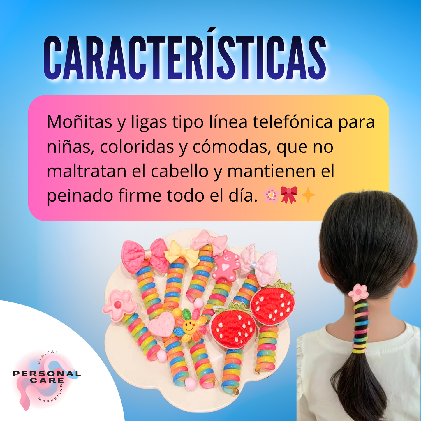 Colete Pack x5 para el cabello niñas