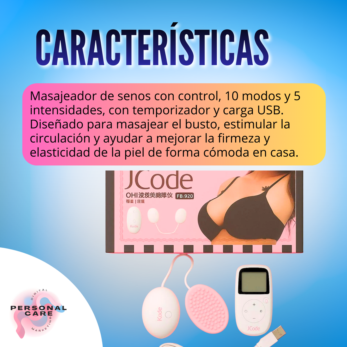 MASAJEADOR DE SENOS - CON CONTROL