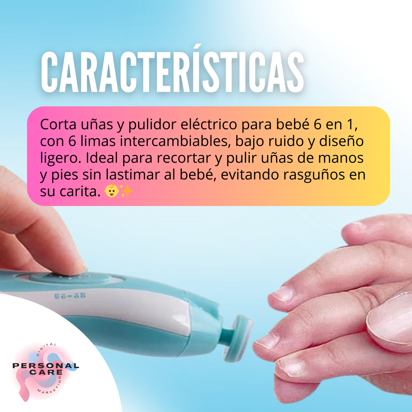 Corta Uñas Pulidor ELECTRICO para bebes