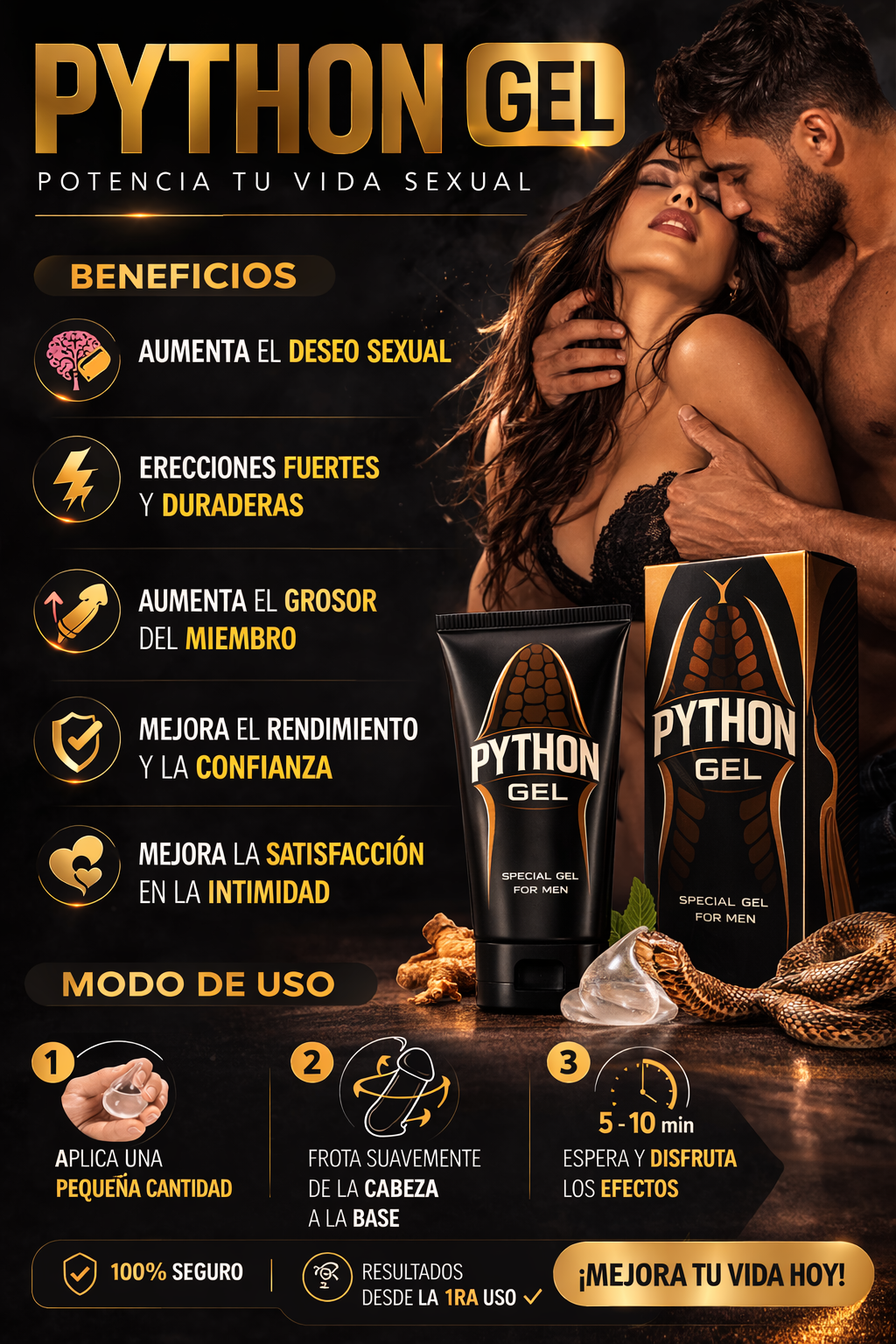 🔥 Python Gel para Hombres