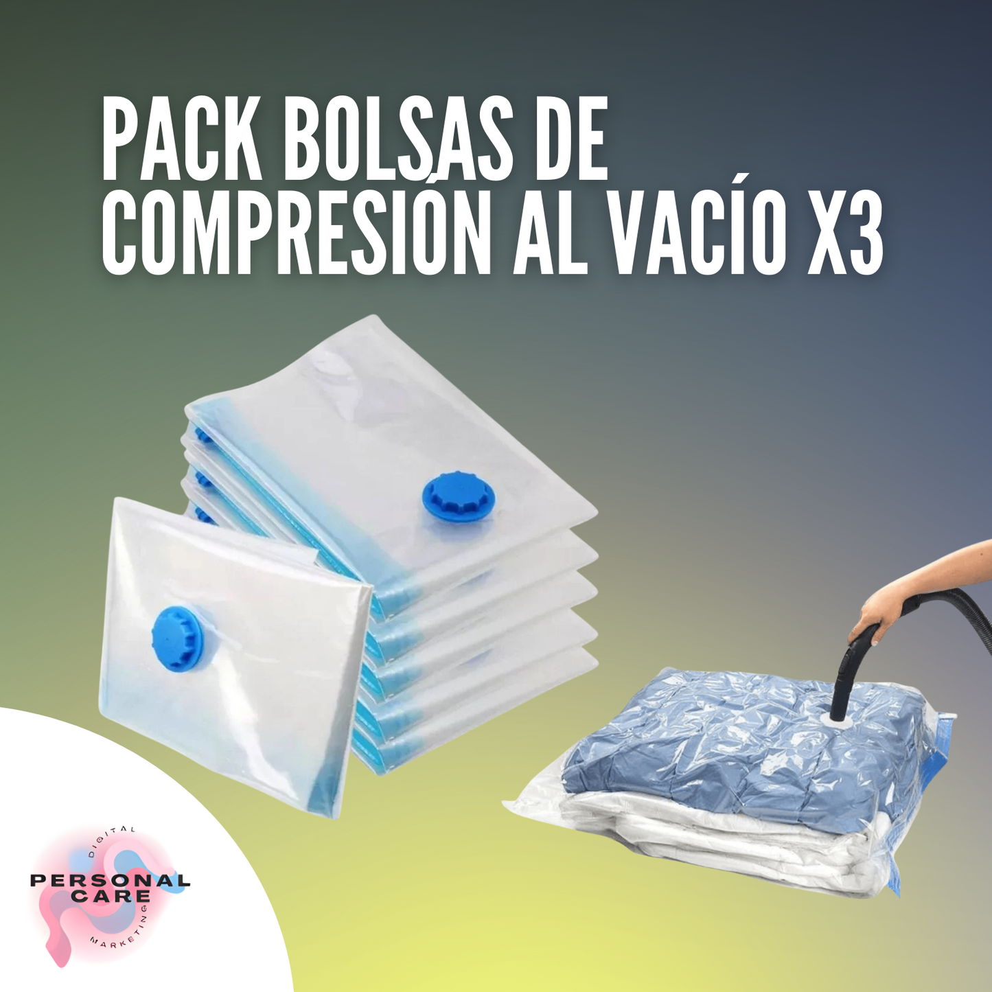 Pack Bolsas de compresión al vacío x3