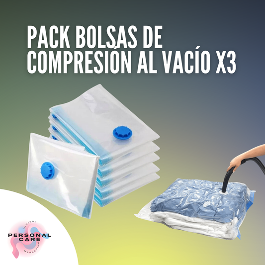 Pack Bolsas de compresión al vacío x3