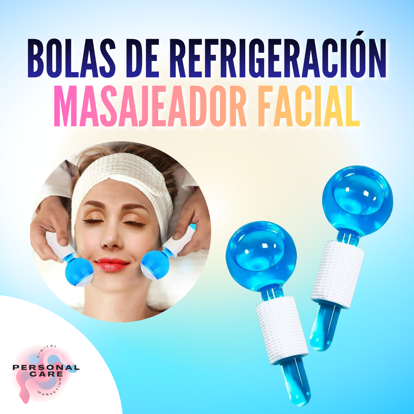 BOLAS DE REFRIGERACIÓN MASAJEADOR FACIAL DE HIELO ❄️