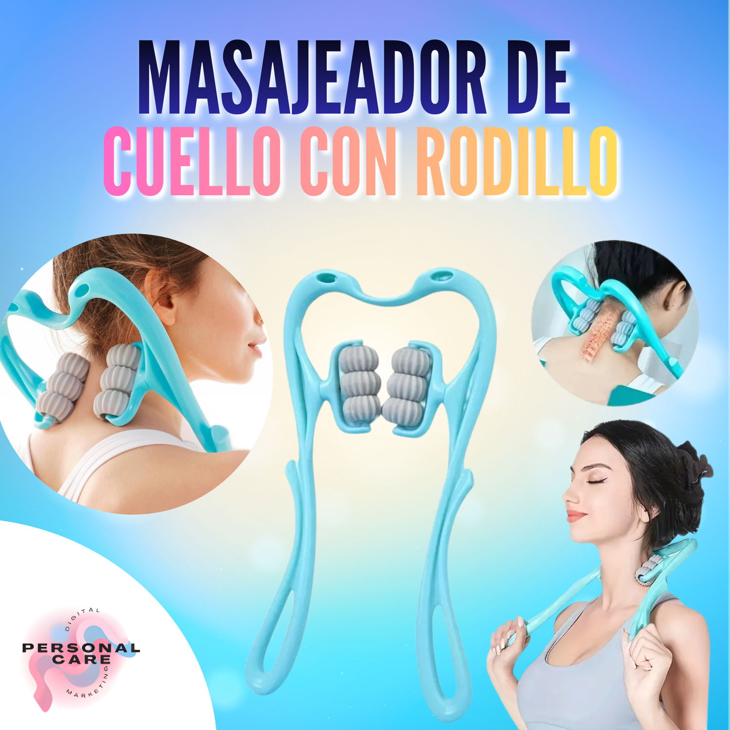 Masajeador De Cuello Con Rodillo