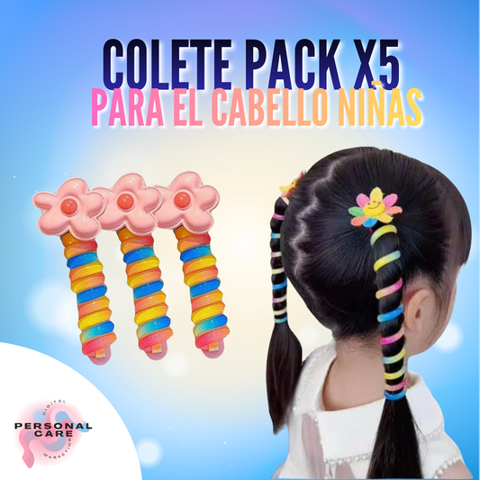 Colete Pack x5 para el cabello niñas