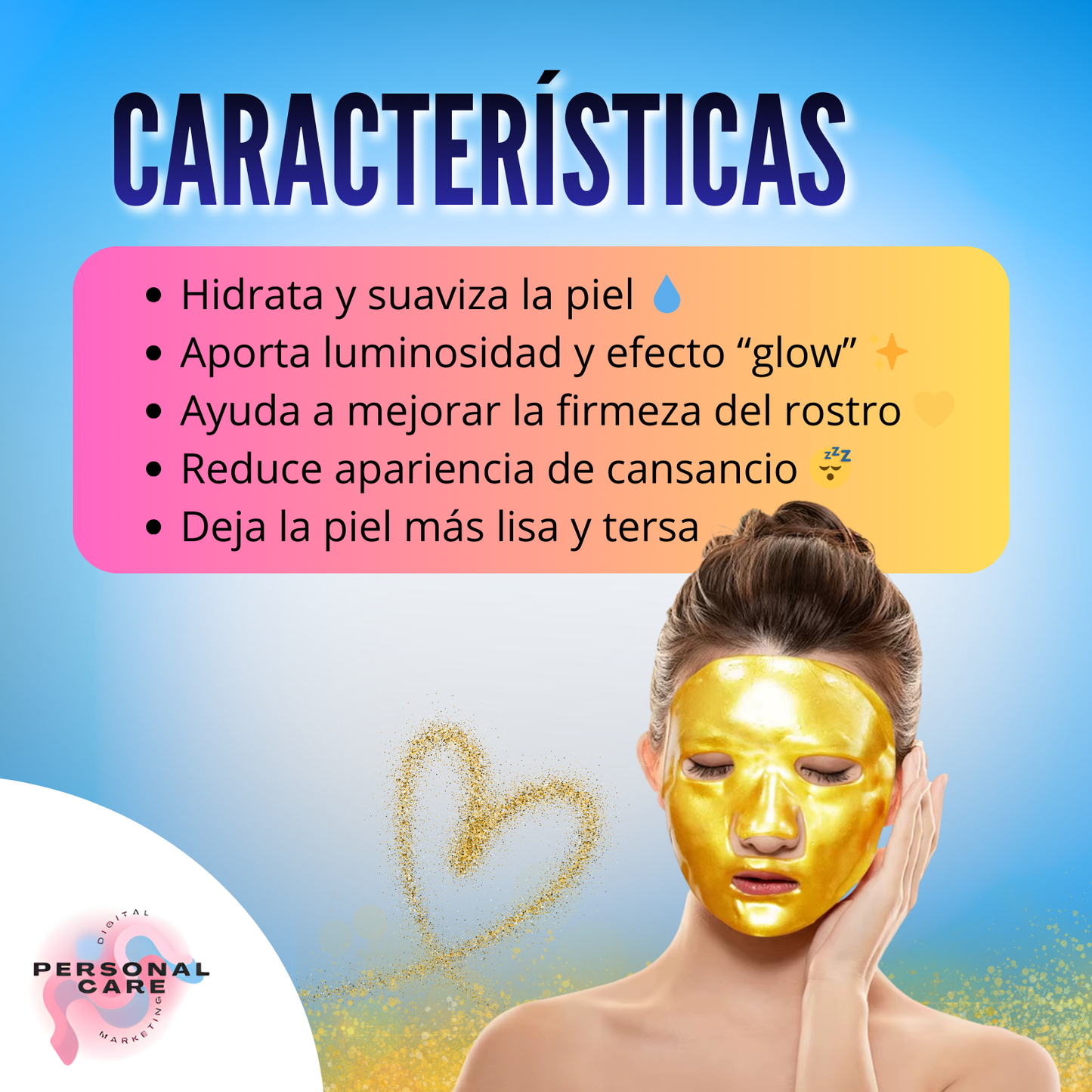 MASCARILLA GOLD - FACIAL DE COLAGENO
