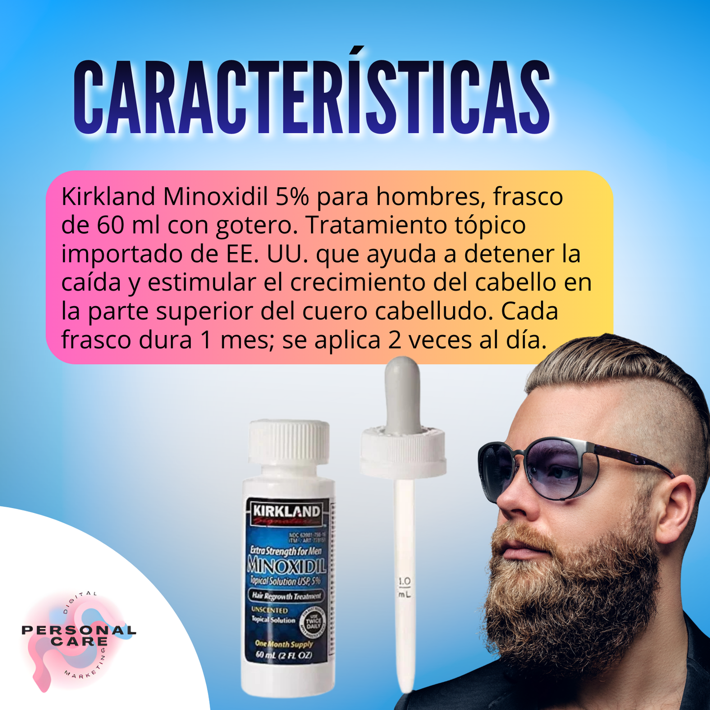 MINOXIDIL LIQUIDO PARA BARBA + REGALO