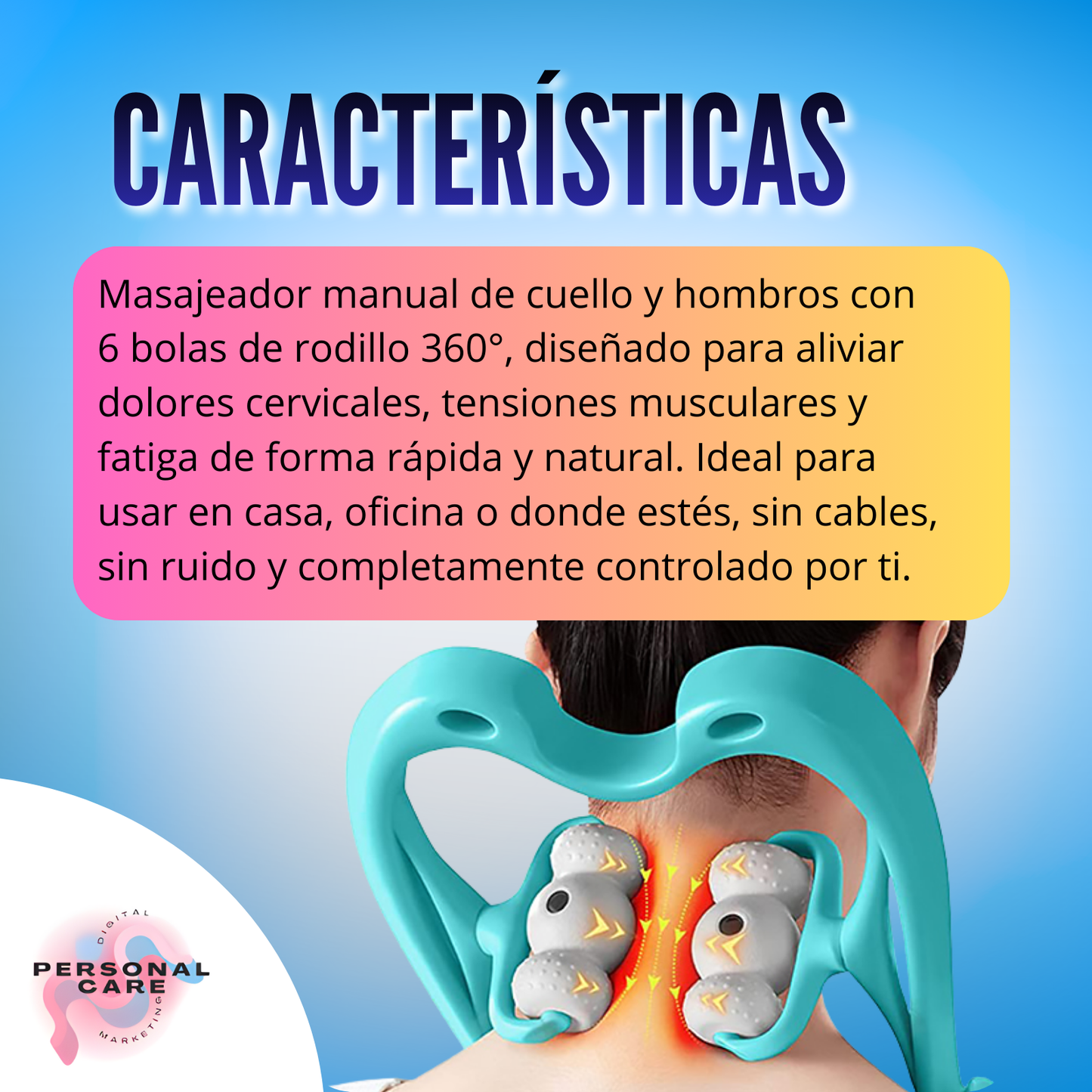 Masajeador De Cuello Con Rodillo