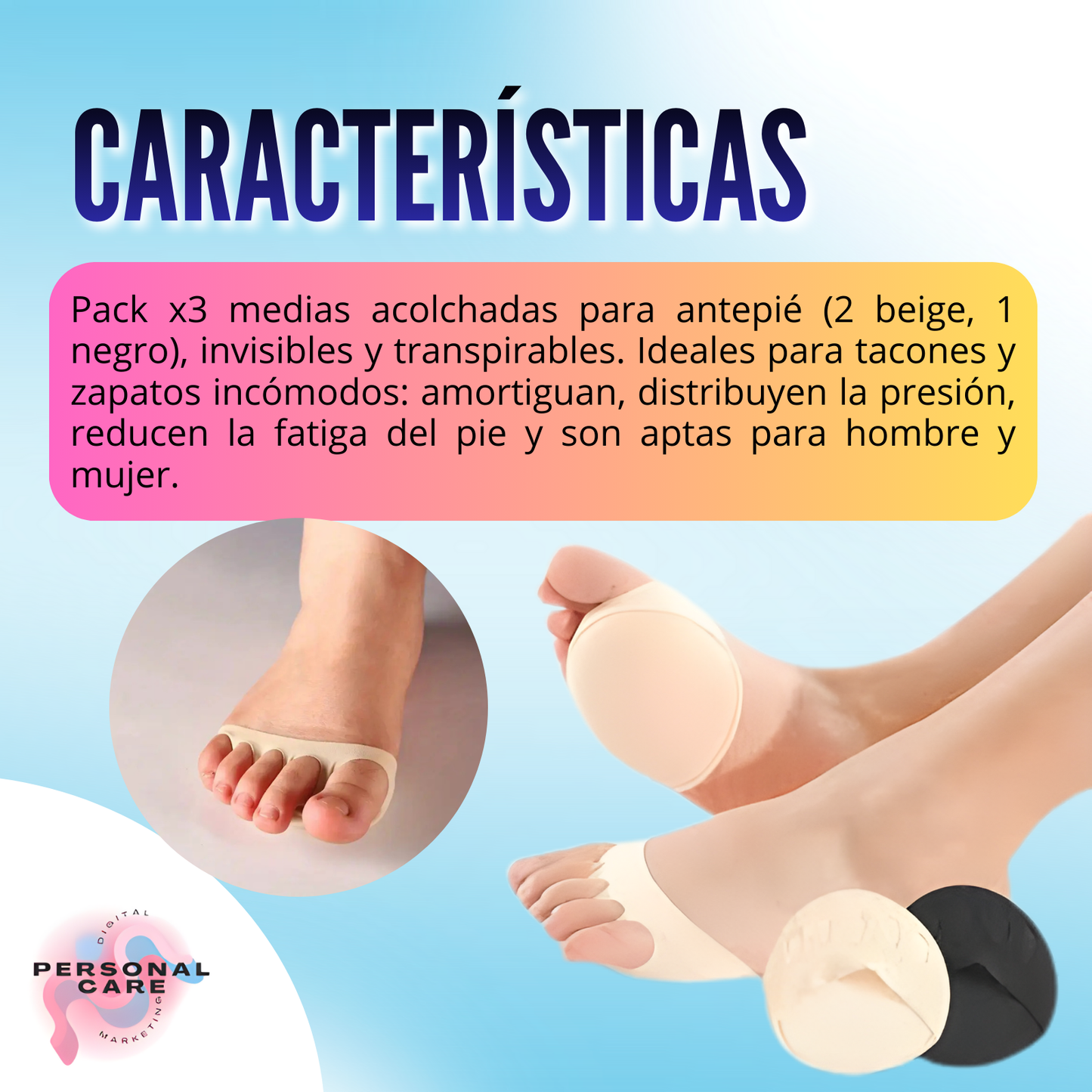 Medias Acolchadas x 3