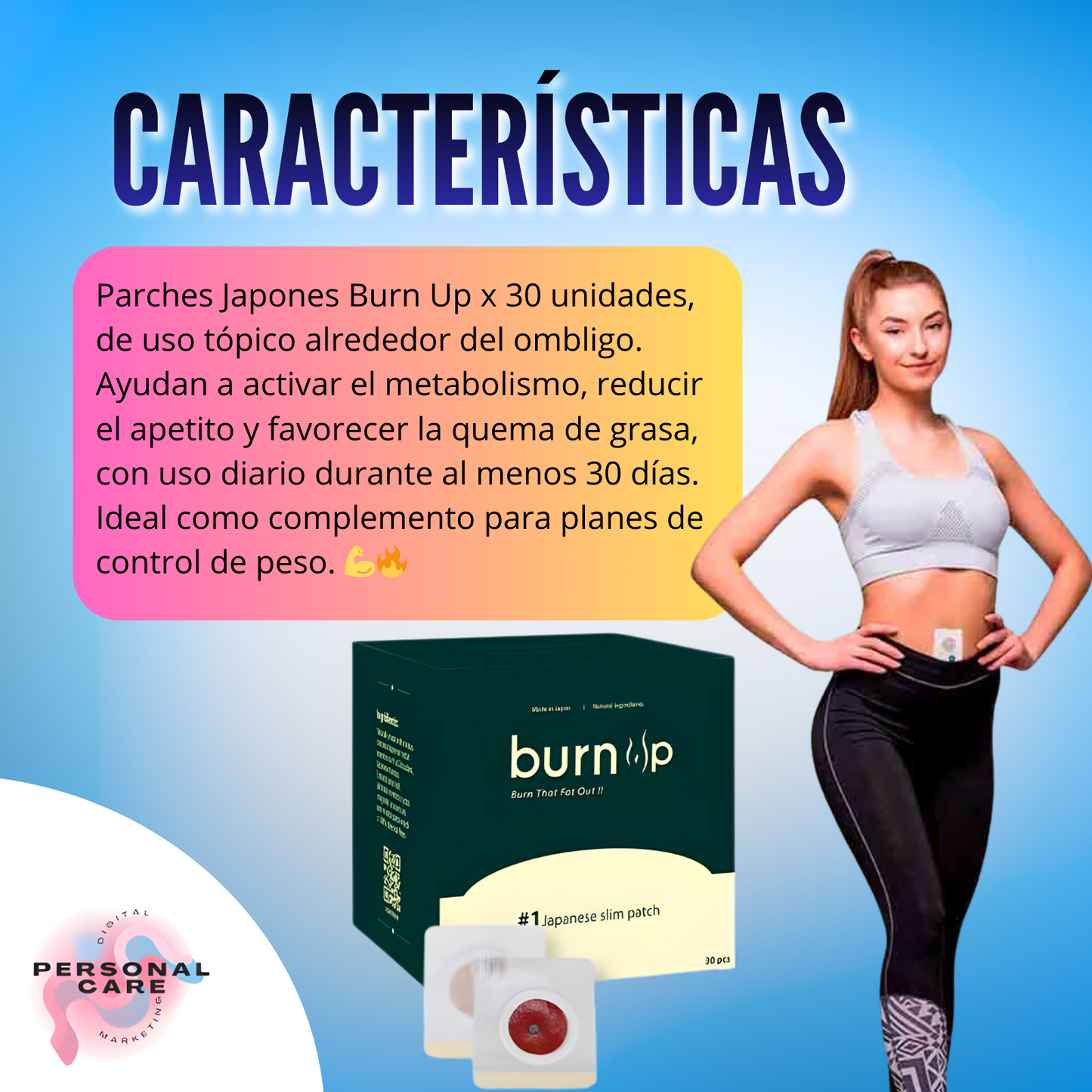 JAPONES BURN UP X 30 PARCHES DE ADELGAZA