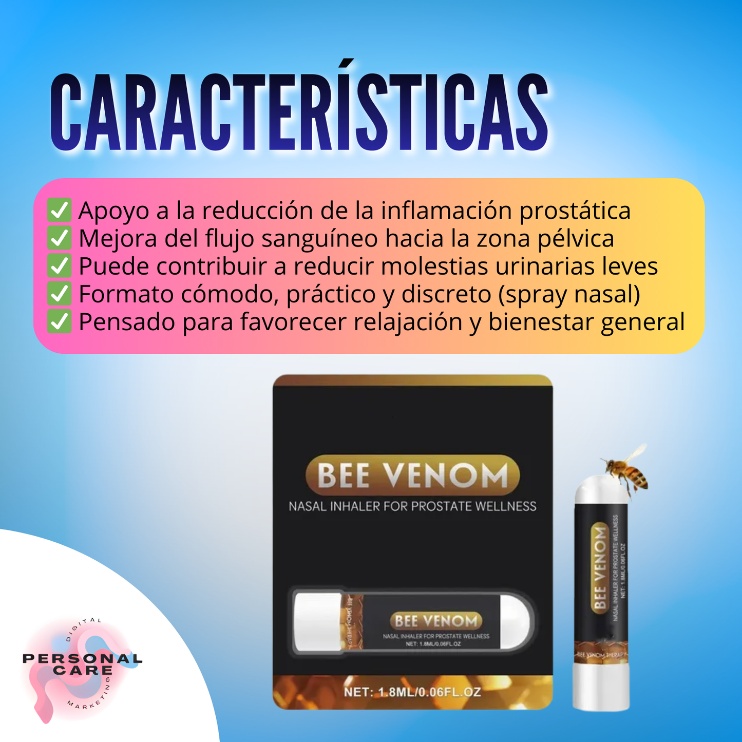 Inhalador nasal BeeBoom para la prostata