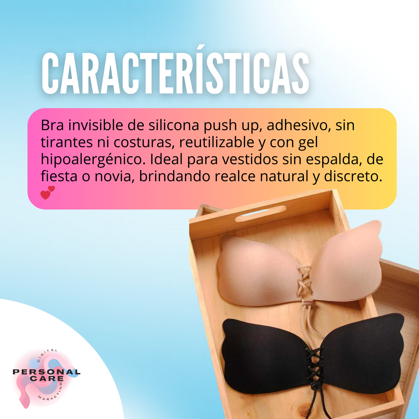 BRA- INVISIBLE SILICONA PUSH UP