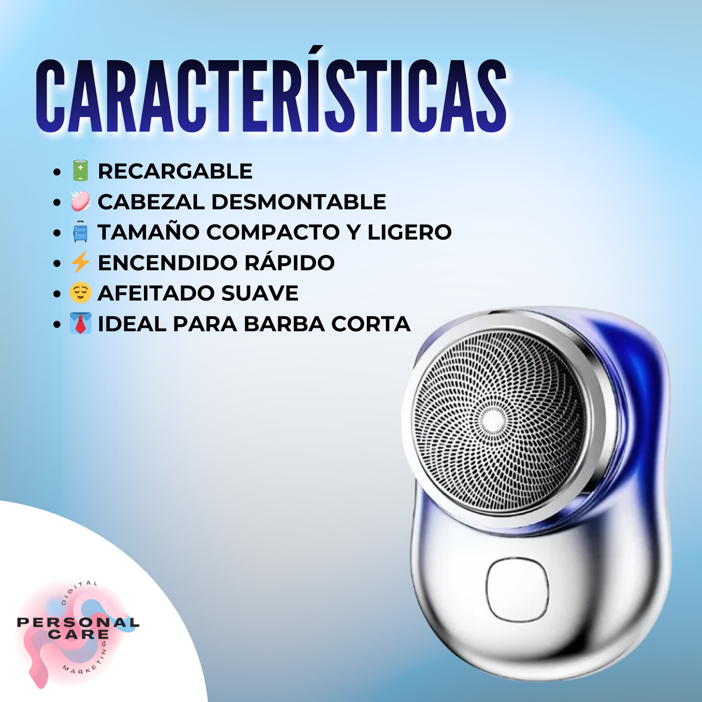 Mini Afeitador Eléctrico Portátil