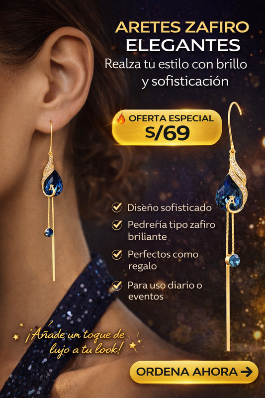 Aretes Zafiro Elegantes – Brillo y Estilo para Cada Ocasión