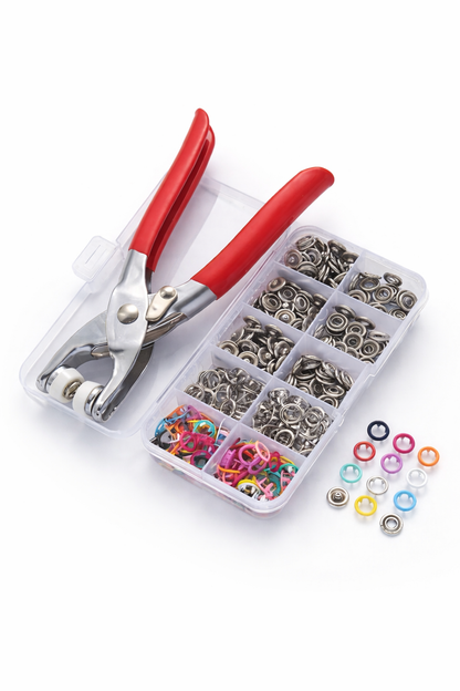 Kit Profesional - Alicate de Botones a Presión 🧵+ 100 botones gratis de regalo ✨