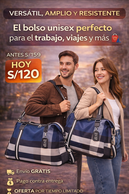 👜 Bolso Unisex con Asas de Mano y Hombro