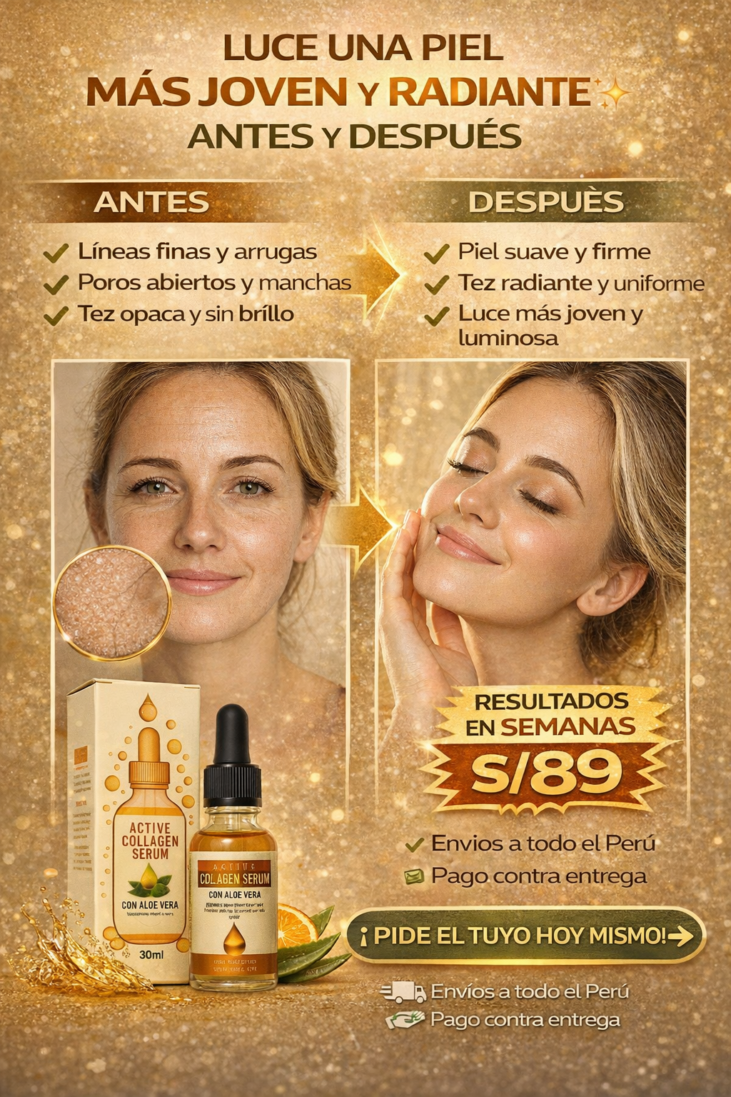 ✨ Serum Colágeno + Vitamina C con Aloe Vera (30ml)