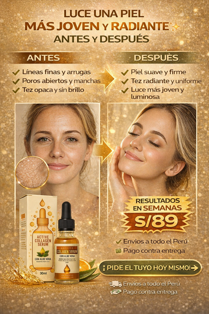 ✨ Serum Colágeno + Vitamina C con Aloe Vera (30ml)