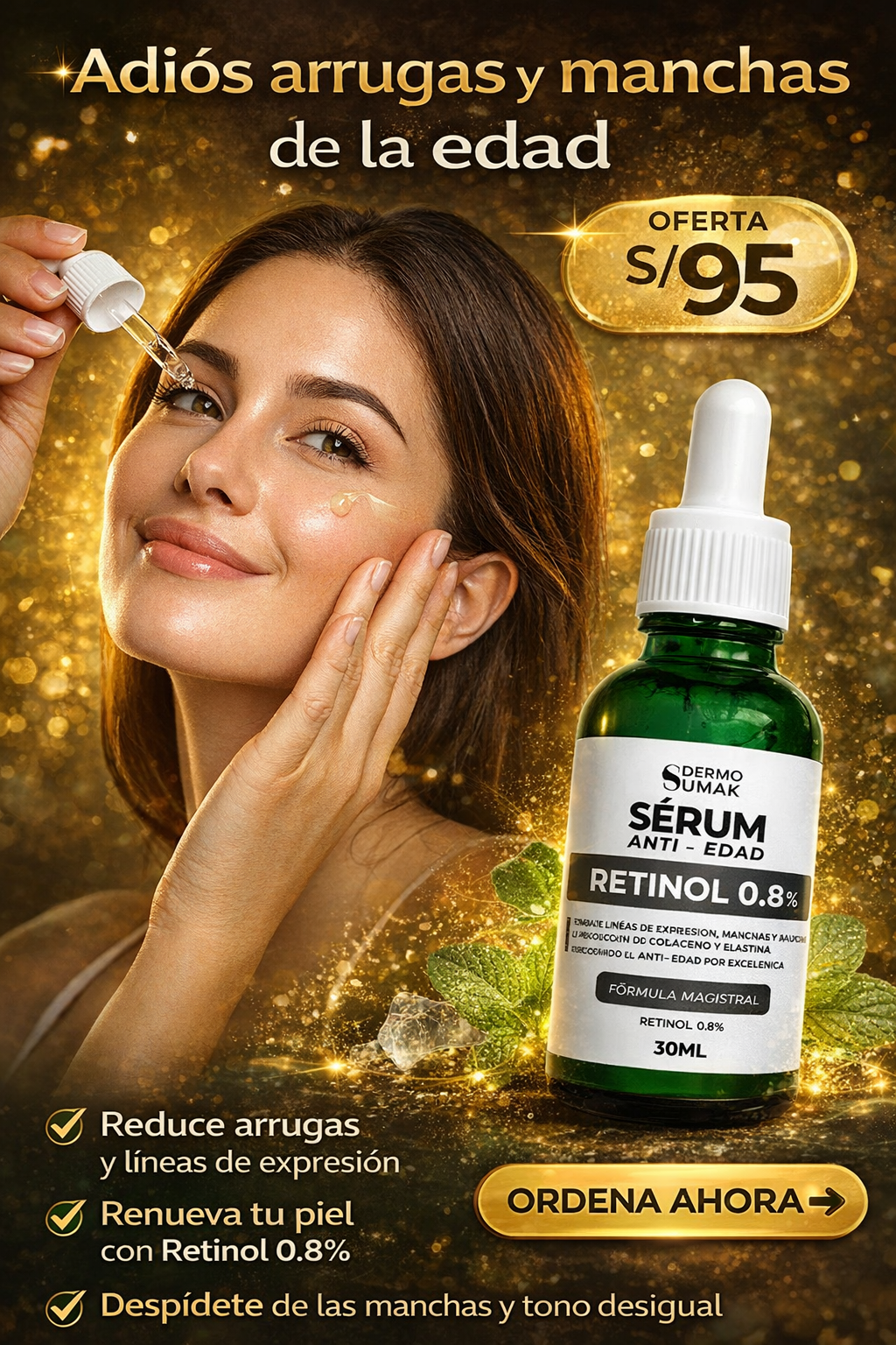 ✨ Sérum Anti-Edad Retinol 0.8% – Dermo Sumak (30 ml)