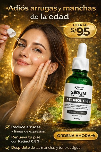 ✨ Sérum Anti-Edad Retinol 0.8% – Dermo Sumak (30 ml)