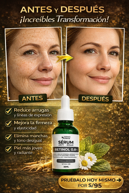 ✨ Sérum Anti-Edad Retinol 0.8% – Dermo Sumak (30 ml)