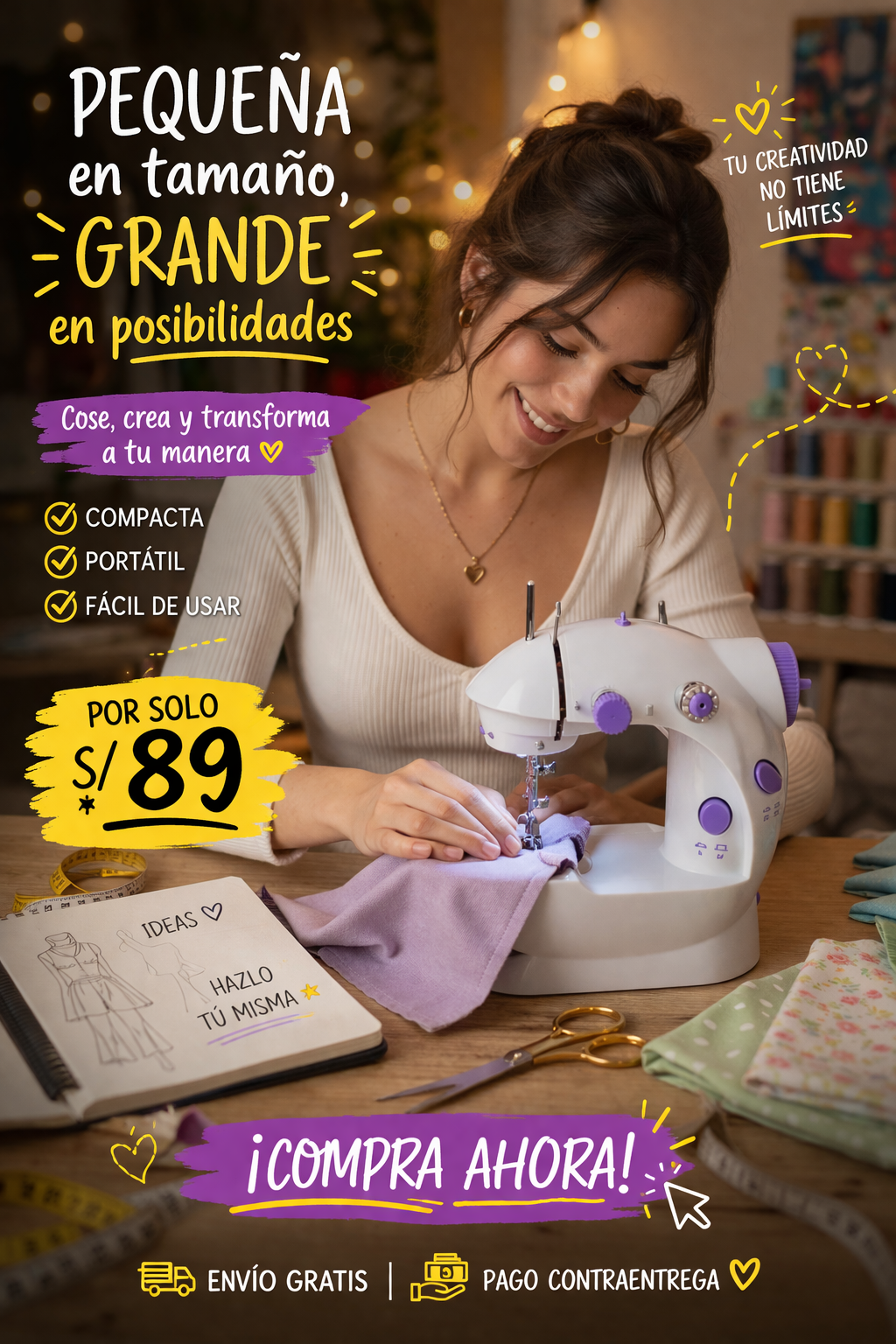 Mini Máquina de Coser Portátil ✨🧵