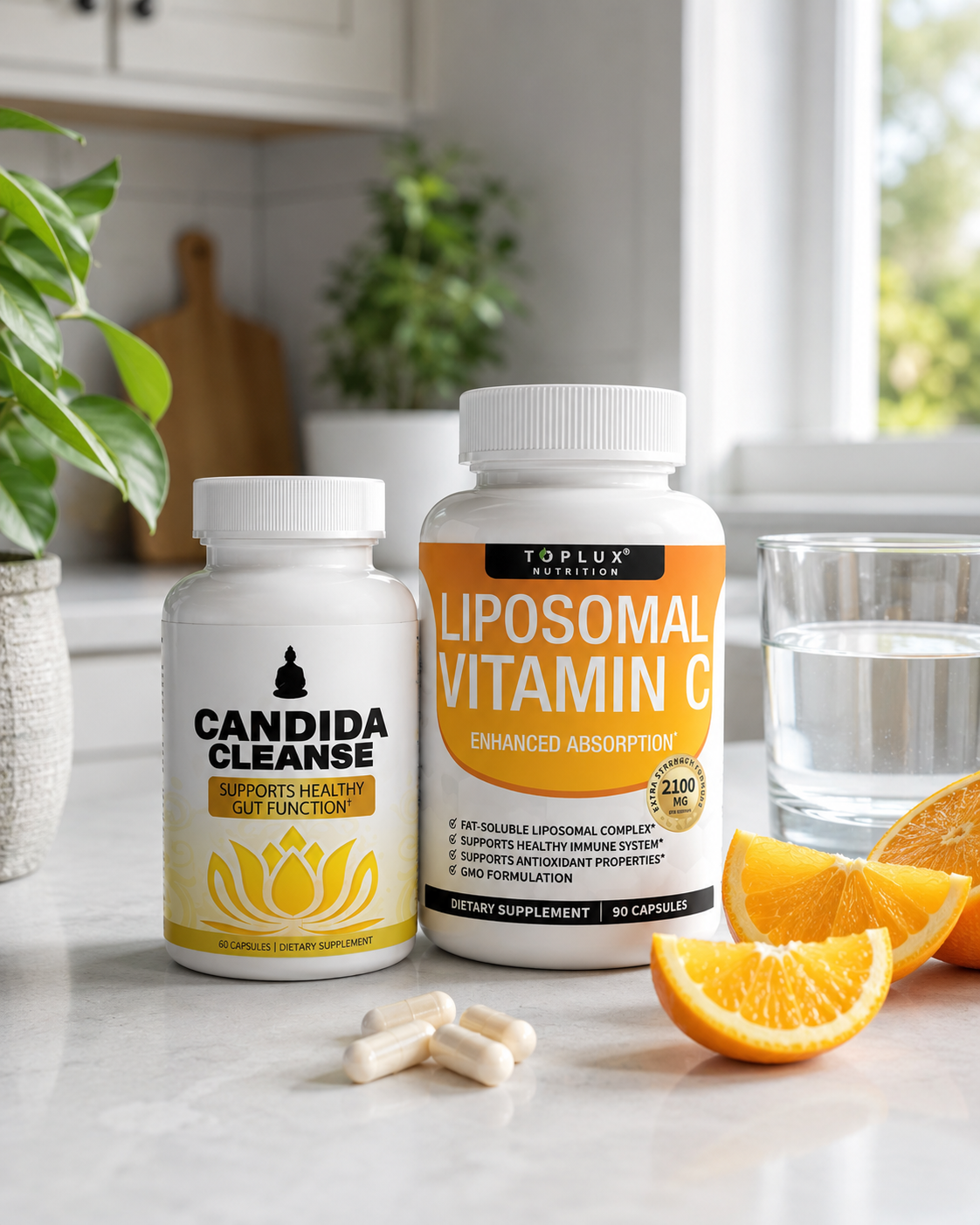 Combo Flora & Defensa: Vitamina C Liposomal + Candida Cleanse GRATIS